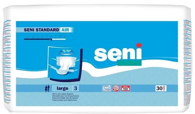 Scutece cu sistem inchis Standard, Large, 30 bucati, Seni