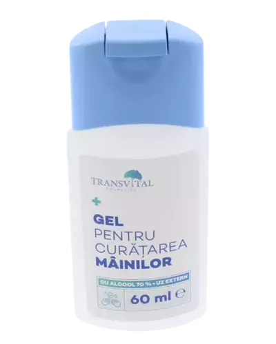 Gel pentru curatarea mainilor, 60ml, Transvital