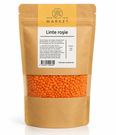 Linte roșie, 500 g, Bio-Market
