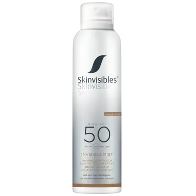 Spray protectie solara reaplicare peste machiaj SPF 50 Invisible Mist, 200ml, Skinvisibles