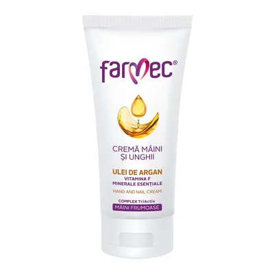 Crema pentru maini si unghii cu ulei de argan, 100ml, Farmec