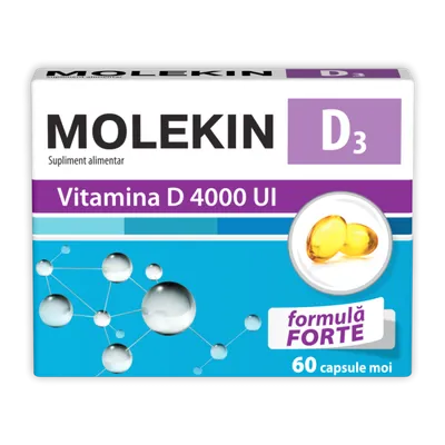 Molekin D3 4000UI, 60 capsule moi, Zdrovit