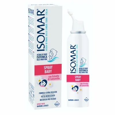 ISOMAR BABY SPRAY NAZAL CU APA DE MARE IZOTONICA SI MUSETEL 100 ML 12+