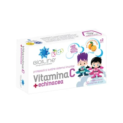 Vitamina C Echinacea, 30 comprimate de supt, Helcor