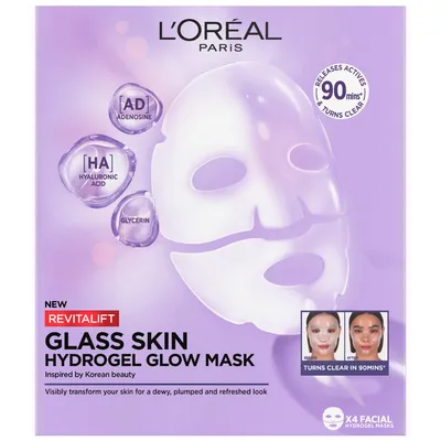 Masca hidrogel pentru iluminare Revitalift Filler Glass Skin, 25 g, LOreal