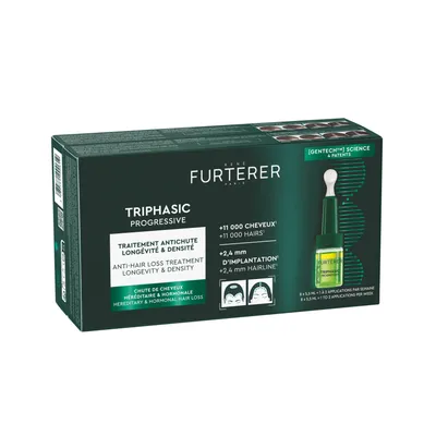 Ser impotriva caderii parului Triphasic Progressiv, 8 x 5,5 ml, Rene Furterer
