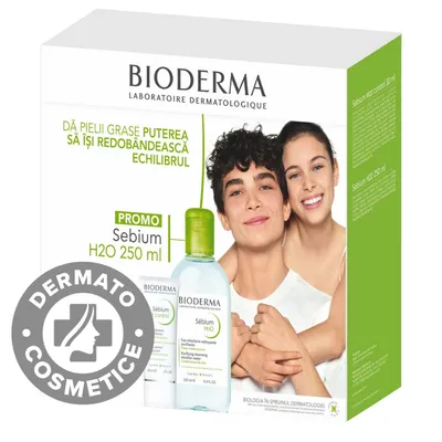 Pachet Sebium mat control 30ml + Sebium H2O 250ml Gratuit, Bioderma