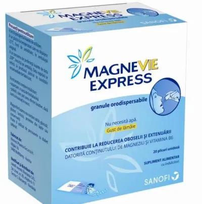 MagneVie Express granule, 20 plicuri, Sanofi