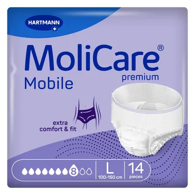 Chilot pentru incontinență MoliCare Premium Mobile 8 Drops L, 14 bucăți, Hartmann