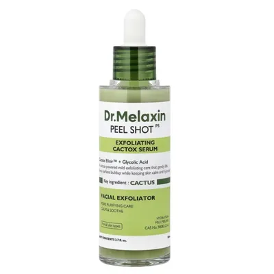 Ser exfoliant cu extract de cactus Peel Shot, 80 ml, Dr. Melaxin