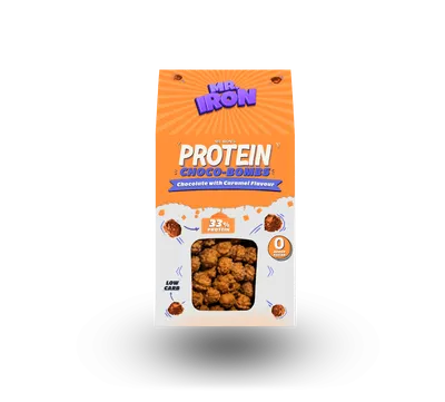 Chocobombs cu 30% proteine fara zahar low-carb gluten free Caramel, 100g, Mr. Iron