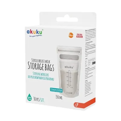 AKUKU SET PUNGI STERILE PENTRU LAPTE MATERN 150ML 30 BUCATI 239 A0011