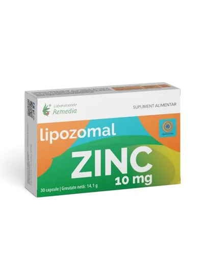 LIPOZOMAL ZINC 10MG 30 CAPSULE REMEDIA