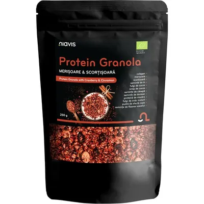 NIAVIS PROTEIN GRANOLA - MERISOARE SI SCORTISOARA ECOLOGICA 250G