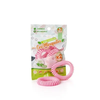 LOS MOSQUITOS BRATARA SILICON X 2 BUC ROZ