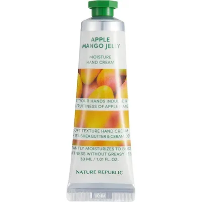 Crema de maini hranitoare Apple Mango Gelly Hand and Nature, 30ml, Nature Republic