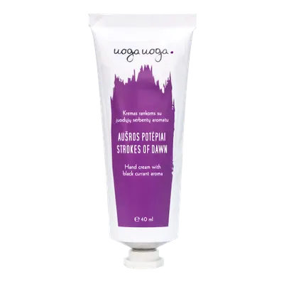 Crema de maini vegana cu aroma de coacaze negre Strokes of dawn, 40ml, Uoga Uoga