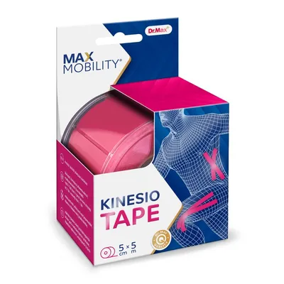 Dr. Max Banda Kinesiology Roz 5cm x 5m, 1 bucata