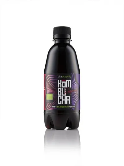 Bautura kombucha cu zmeura Bio, 330ml, Vita Organic