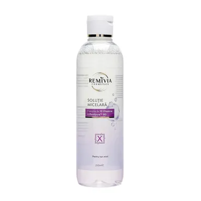 Solutie micelara pentru curatrea tenului, 250ml, Remivia