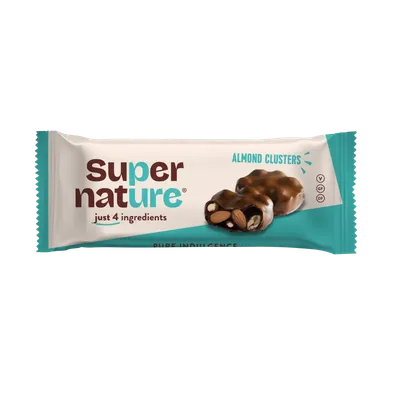 Migdale invelite in ciocolata bio, 34g, Super Nature