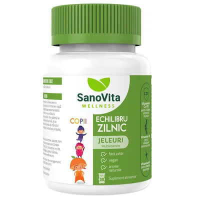 Jeleuri cu multivitamine pentru copii Echilibru Zilnic Wellness, 30 bucati, SanoVita