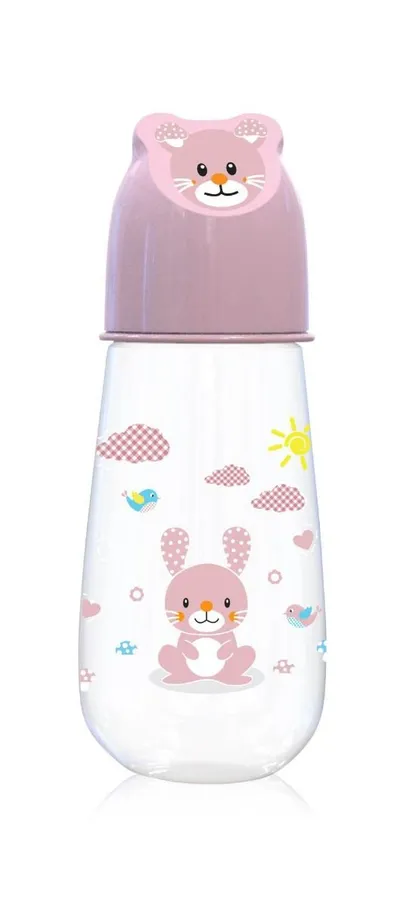 Biberon pentru +0 luni Animals Blush Pink, 125ml, Lorelli