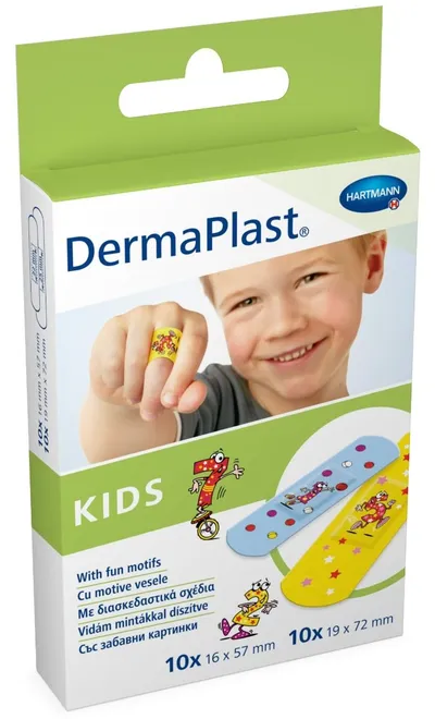 Plasturi cu desene, 20 bucati, Dermaplast Kids