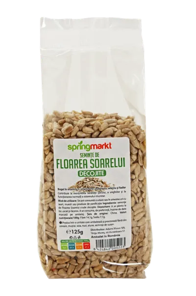 Seminte floarea soarelui decojite, 125g, Adams Vision