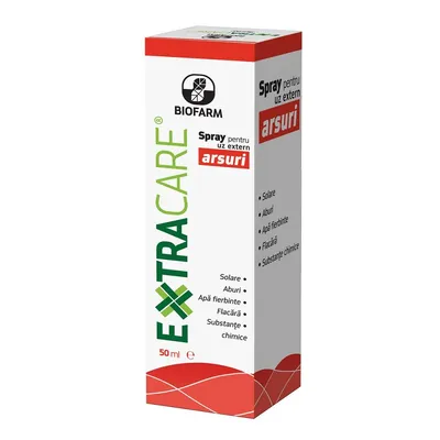 Extracare spray pentru arsuri, 50 ml, Biofarm