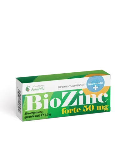 Biozinc Forte 50mg, 30 comprimate, Laboratoarele Remedia
