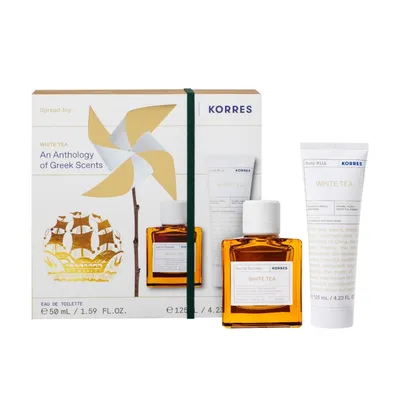 Pachet White Tea Apa de toaleta 50ml + Lapte de corp 125ml, Korres