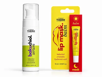 Serum cu Bakuchiol, 30 ml + Balsam-Mască pentru Buze Lip Mask, 15 ml, Synergy Therm
