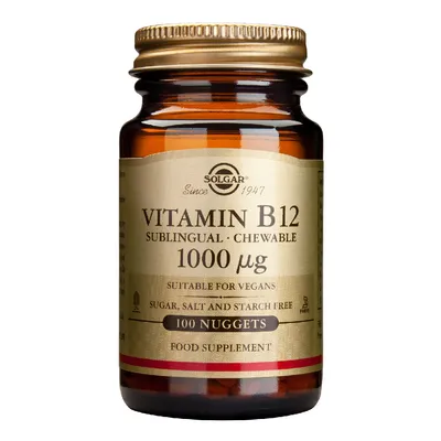 Vitamina B12, 1000µg sublingual, 100 tablete, Solgar