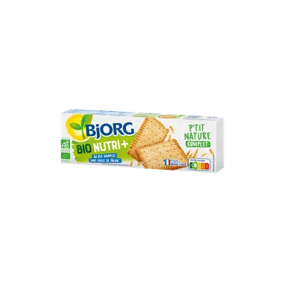 Biscuiti eco integrali Nutri+, 200g, Bjorg