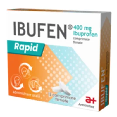 IBUFEN RAPID 400MG 2 BLISTERE X 6 CAPSULE FILM ANTIBIOTICE