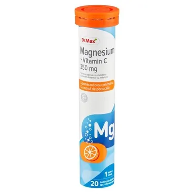 Dr. Max Magnesium + Vitamin C 250mg, 20 comprimate efervescente