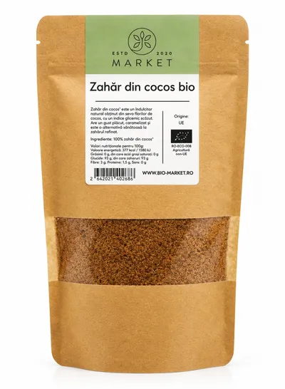 Zahăr din Cocos Bio, 250 g, Bio-Market