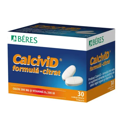 Calcivid Formula Citrat, 30 comprimate filmate, Beres
