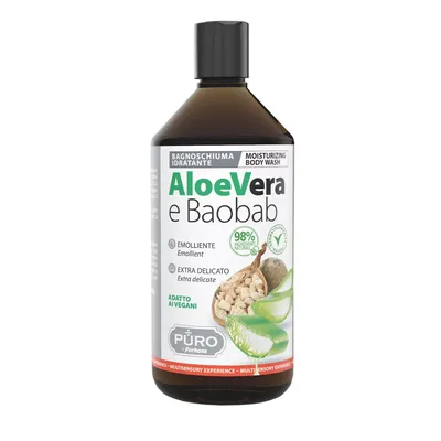 Gel de dus cu aloe si ulei de baobab, 500ml, Puro by Forhans