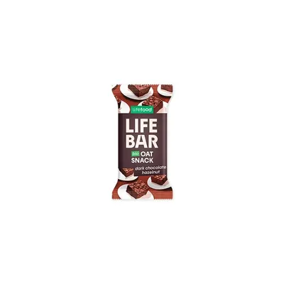 Baton de ovaz brownie fara gluten Bio, 40g, Lifebar