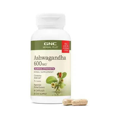 GNC HERBAL+ KSM-66 ASHWAGANDHA 600 MG 60 CAPSULE