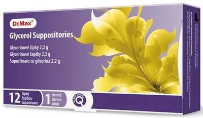 Dr.Max Supozitoare cu glicerina pentru adulti 2,2 g, 12 bucati