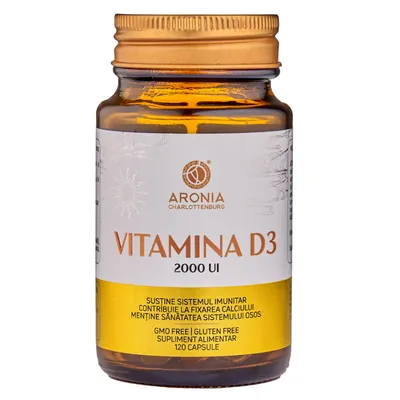 Vitamina D3, 2000 UI, 120 capsule, Aronia Charlottenburg