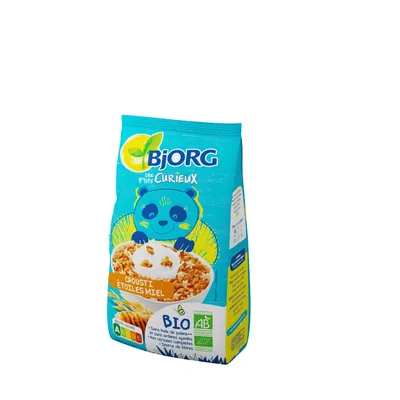 Cereale eco stelute crocante cu miere, 375g, Bjorg