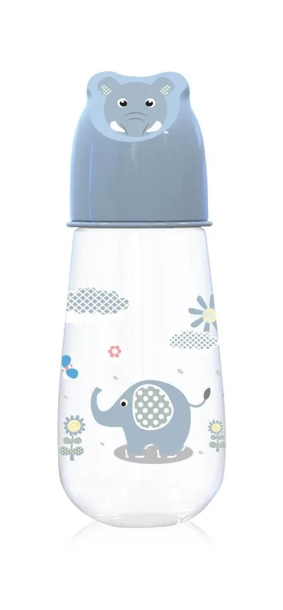 Biberon pentru +0 luni Animals Moonlight Blue, 125ml, Lorelli