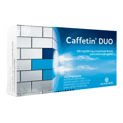 Caffetin Duo, 500 mg/200 mg, 10 comprimate, Alkaloid