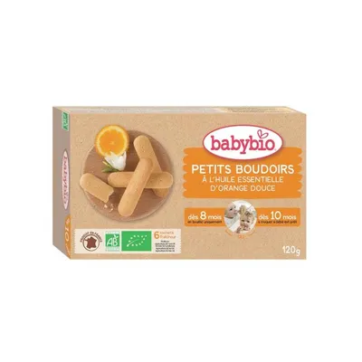 Biscuiti pentru dinti cu ulei esential de portocala dulce 8-10 luni, 120g, BabyBio