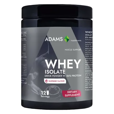 Pudra proteica cu aroma de zmeura Whey Isolate Protein, 360g, Adams Vision
