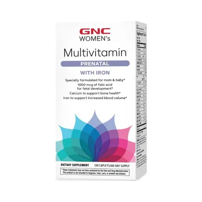 GNC WOMEN'S PRENATAL FORMULA CU FIER 120 TABLETE